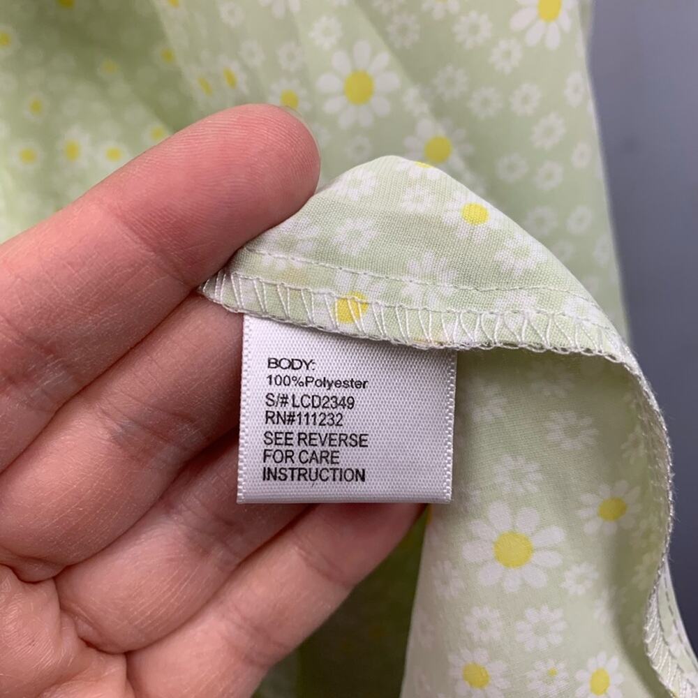 Lucca size small light green daisy flower tiered maxi dress boho cute dainty - Picture 4 of 12